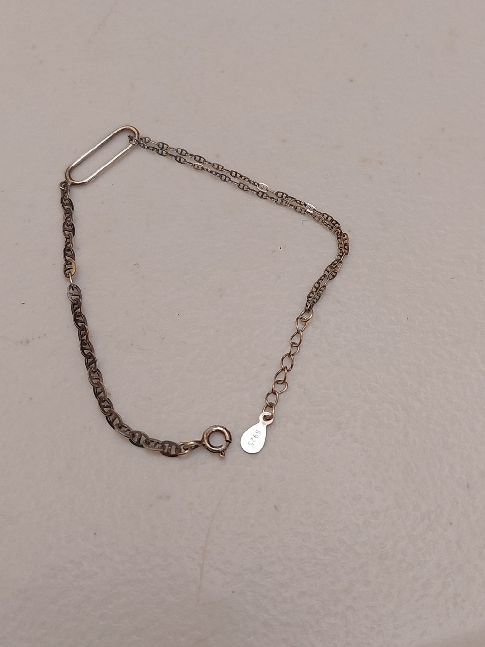 Sterling Silver Mariner Link Bracelet 7 Inches Long - Picture 2 of 5